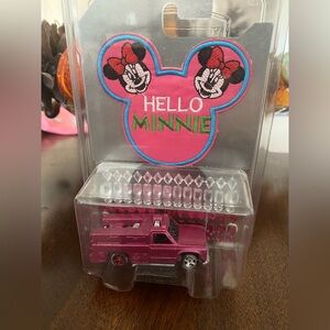 NIB Rare 1 Only Customized Hello Minnie Hot Wheels Pink Dodge D-300